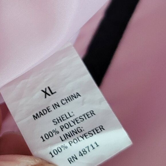 Edgar + Ash Jacket Windbreaker Snap closure Pink drawstring waist Women's XL EUC - Picture 9 of 10